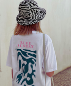 Unisex Shirt Green Waves aus 100% Biobaumwolle mit handgezeichnetem Print. Siebdruck aus München.