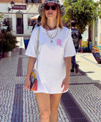 Unisex Shirt Green Waves aus 100% Biobaumwolle mit handgezeichnetem Print. Siebdruck aus München.