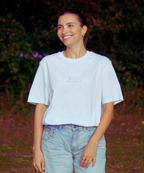 Unisex Shirt SHADOW aus 100% Biobaumwolle mit handgezeichnetem Print. Siebdruck aus München.